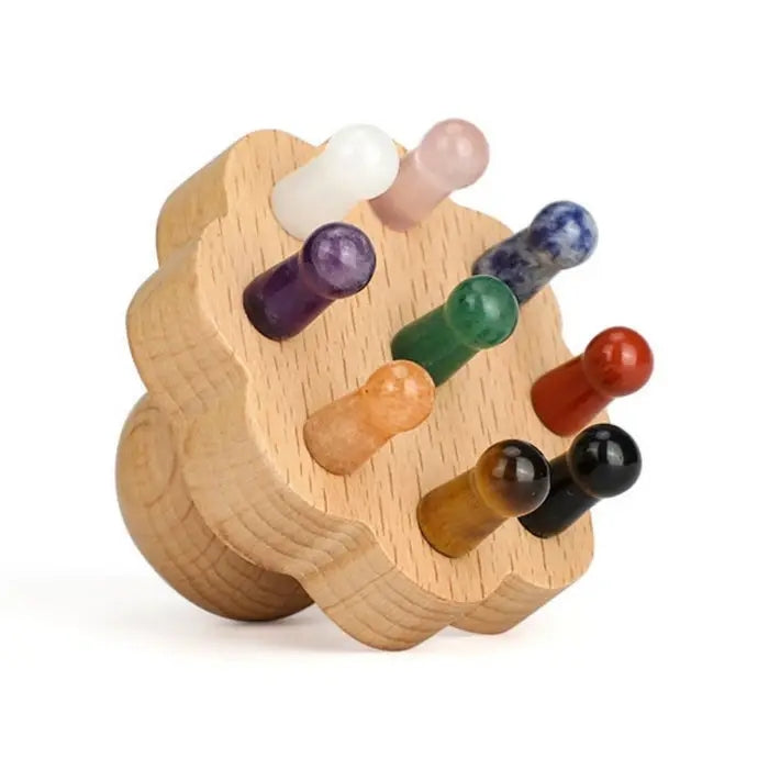 Flower Scalp Brush – Luxurious 9-Stone Natural Massage Brush