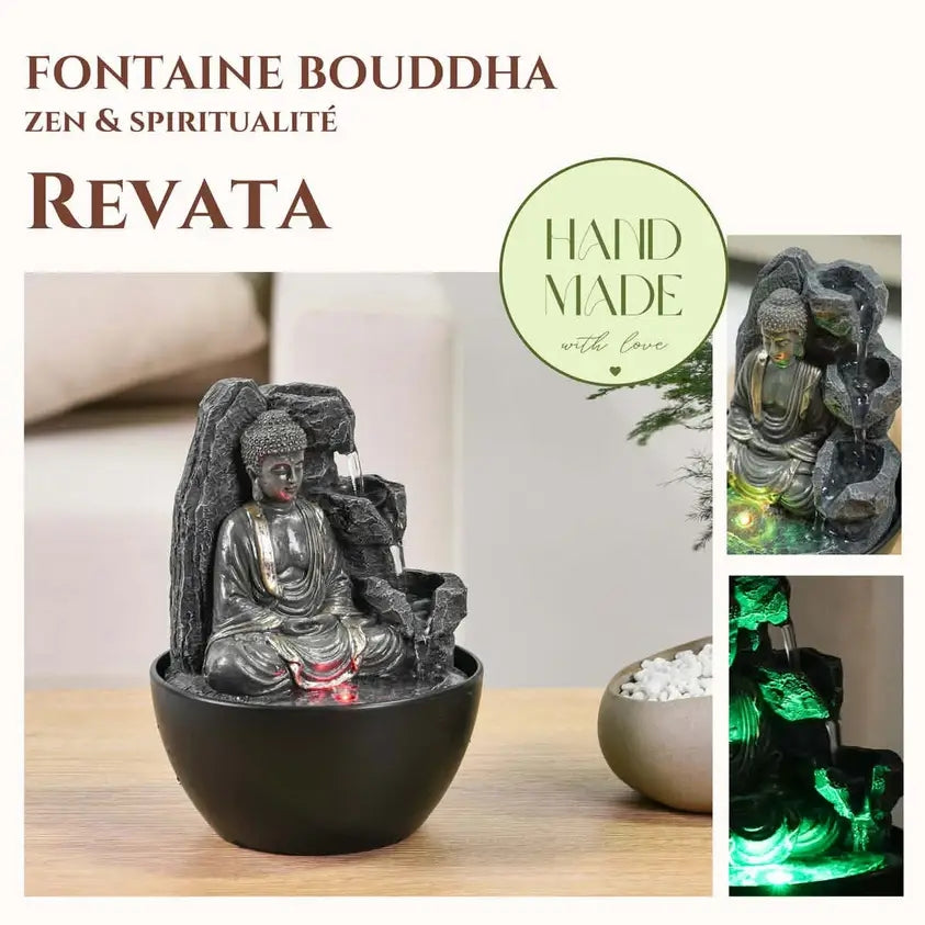 "Peace" Indoor Fountain – Zen Buddha & Feng Shui Design