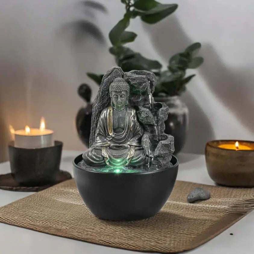 "Peace" Indoor Fountain – Zen Buddha & Feng Shui Design